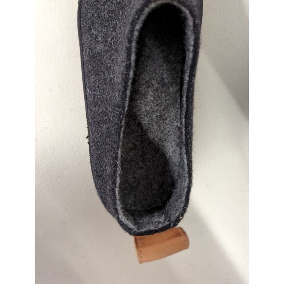 new mens Huckberry Greys Wool Outdoor Slipper sz8 black charcoal slip on main image 8